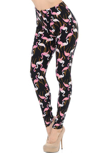 Flamingos on Black