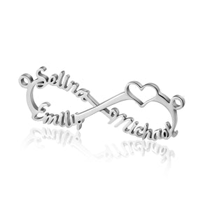 Personalized 3 Name Infinity Necklace